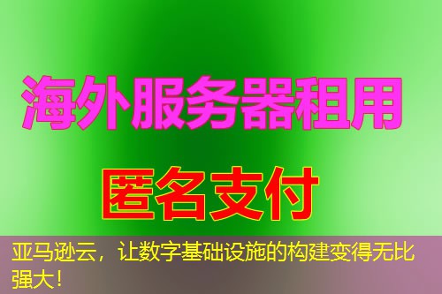 亚马逊云，让数字基础设施的构建变得无比强大！