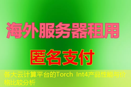 各大云计算平台的Torch Int4产品性能与价格比较分析