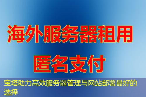 宝塔助力高效服务器管理与网站部署最好的选择 宝塔助力高效服务器管理与网站部署最好的选择