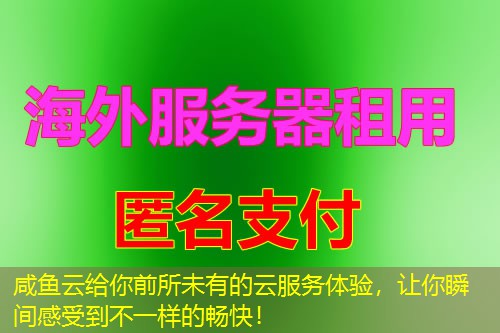 咸鱼云给你前所未有的云服务体验,让你瞬间感受到不一样的畅快! 咸鱼云给你前所未有的云服务体验,让你瞬间感受到不一样的畅快!