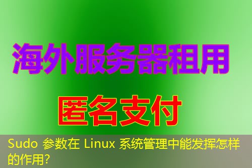Sudo 参数在 Linux 系统管理中能发挥怎样的作用? Sudo 参数在 Linux 系统管理中能发挥怎样的作用?