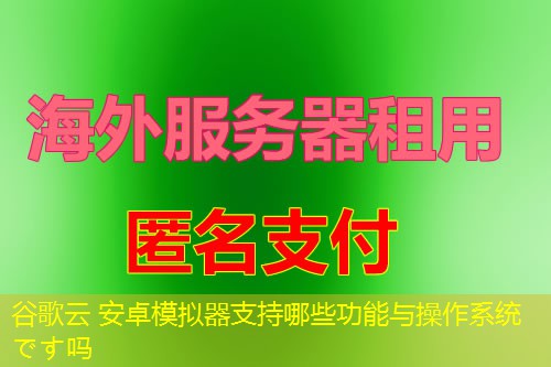 谷歌云 安卓模拟器支持哪些功能与操作系统です吗
