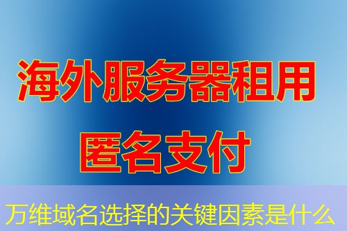 万维域名选择的关键因素是什么 万维域名选择的关键因素是什么