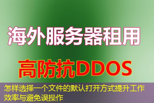 怎样选择一个文件的默认打开方式提升工作效率与避免误操作