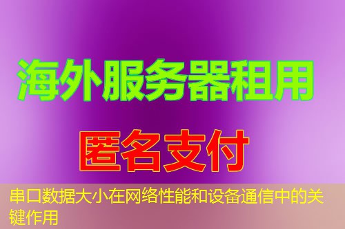 串口数据大小在网络性能和设备通信中的关键作用
