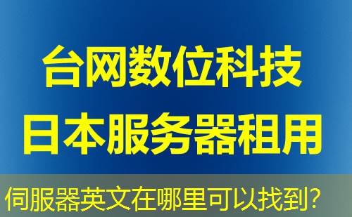 伺服器英文在哪里可以找到？